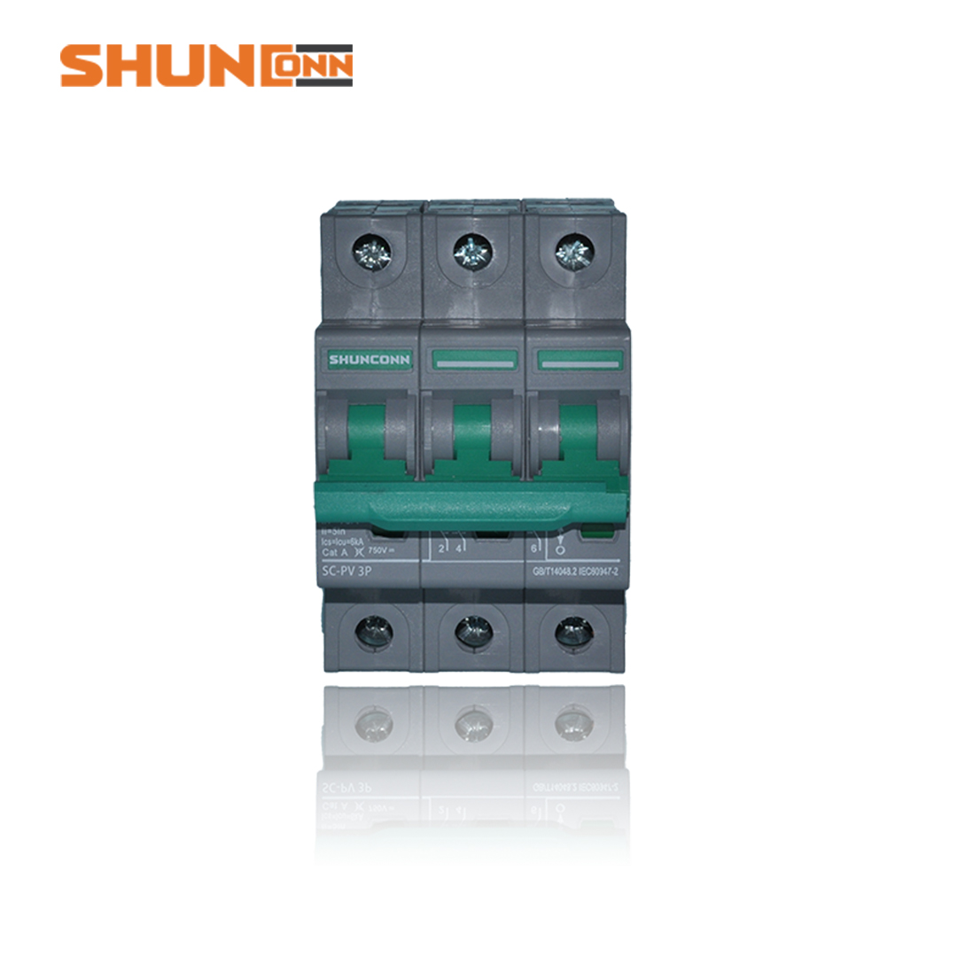 Shunconn dc miniature circuit breaker 3P